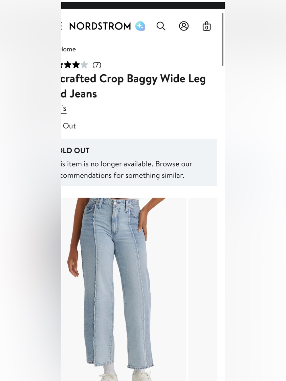 31/28 Light Blue BAGGY DADDY  Wide-Leg Crop Baggy Jeans. Like new .